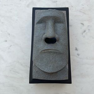 Retro Tissue Kleenex Box Holder Stone People Face Statue Home Decor US